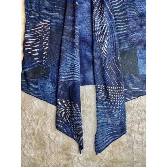 NWOT Chico's sweater, knit open-front cardigan, Small, Size 4, blue/grey - Picture 4 of 11